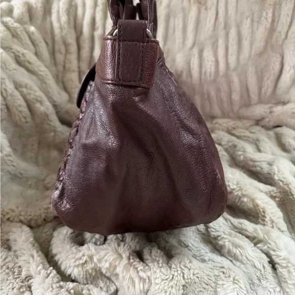 Liebeskind Berlin Brown Leather Satchel Bag Braided Straps - Picture 4 of 12